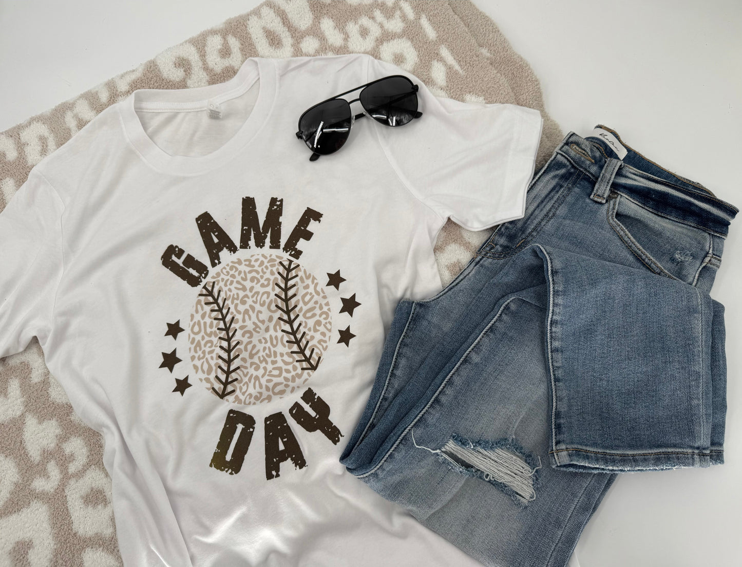 Game Day Cheetah Print Graphic Tee