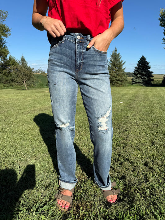 Judy Blue jeans, High Waisted Dad Straight Jean