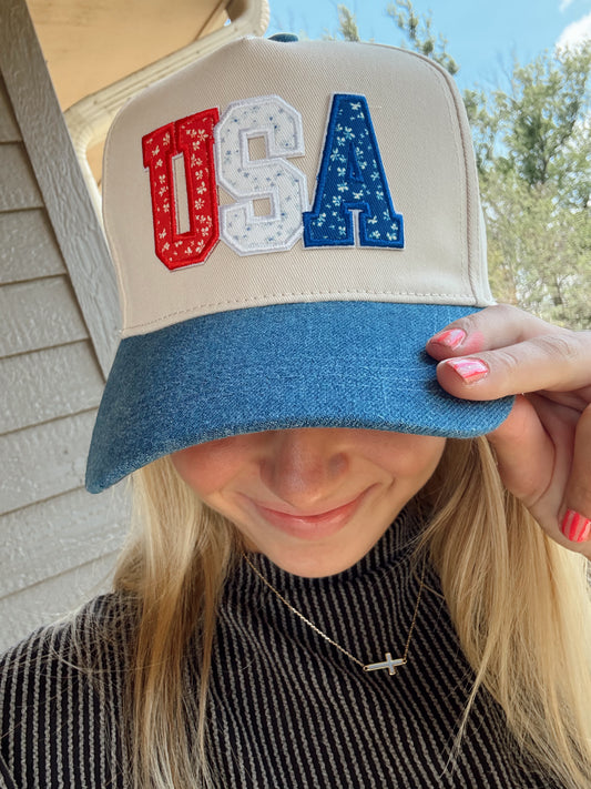 USA - Flower trucker hat