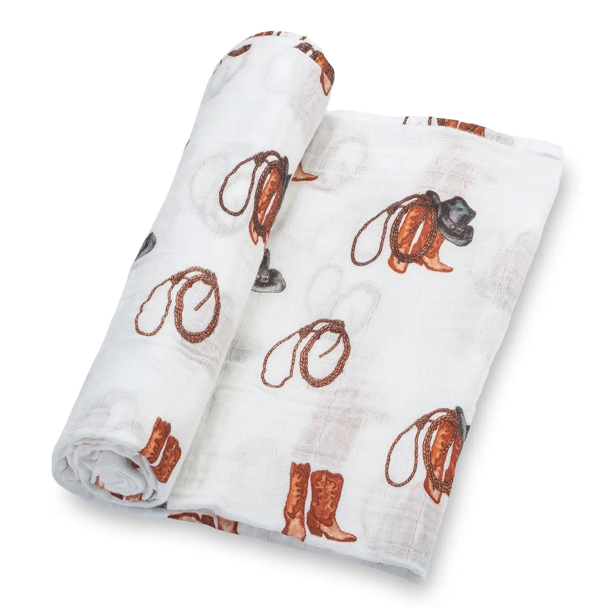 Baby Muslin Swaddle Blanket 47x47 Better in Boots